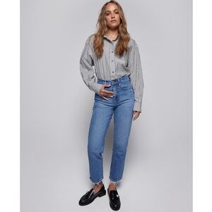 *Nobody Denim Hutton Jean Super High Rise Straight Leg Ankle Crop Womens 27